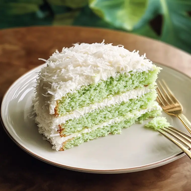 Easy Pandan Coconut Cake Recipe