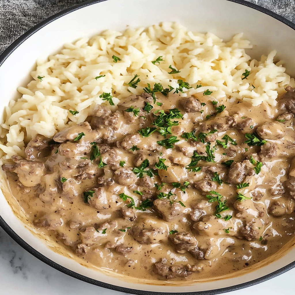 Hamburger Stroganoff Dish