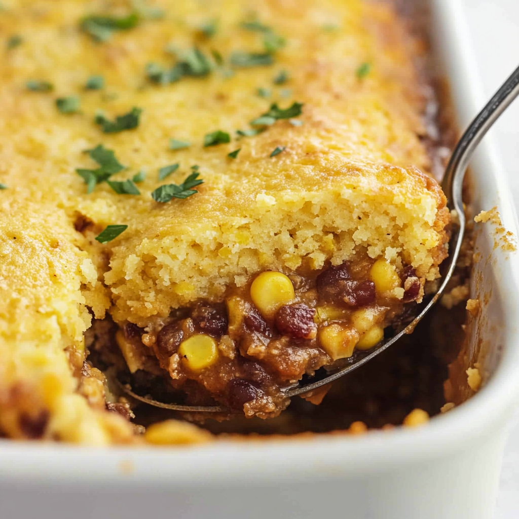 Easy Cowboy Cornbread Casserole