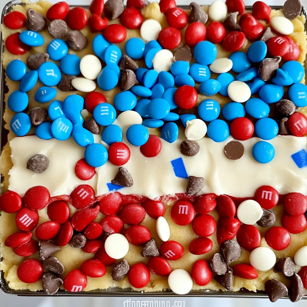 Chocolate Chip Cookie Dough Flag Dip