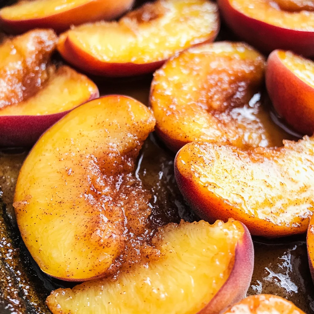 Cinnamon Sugar Roasted Peaches