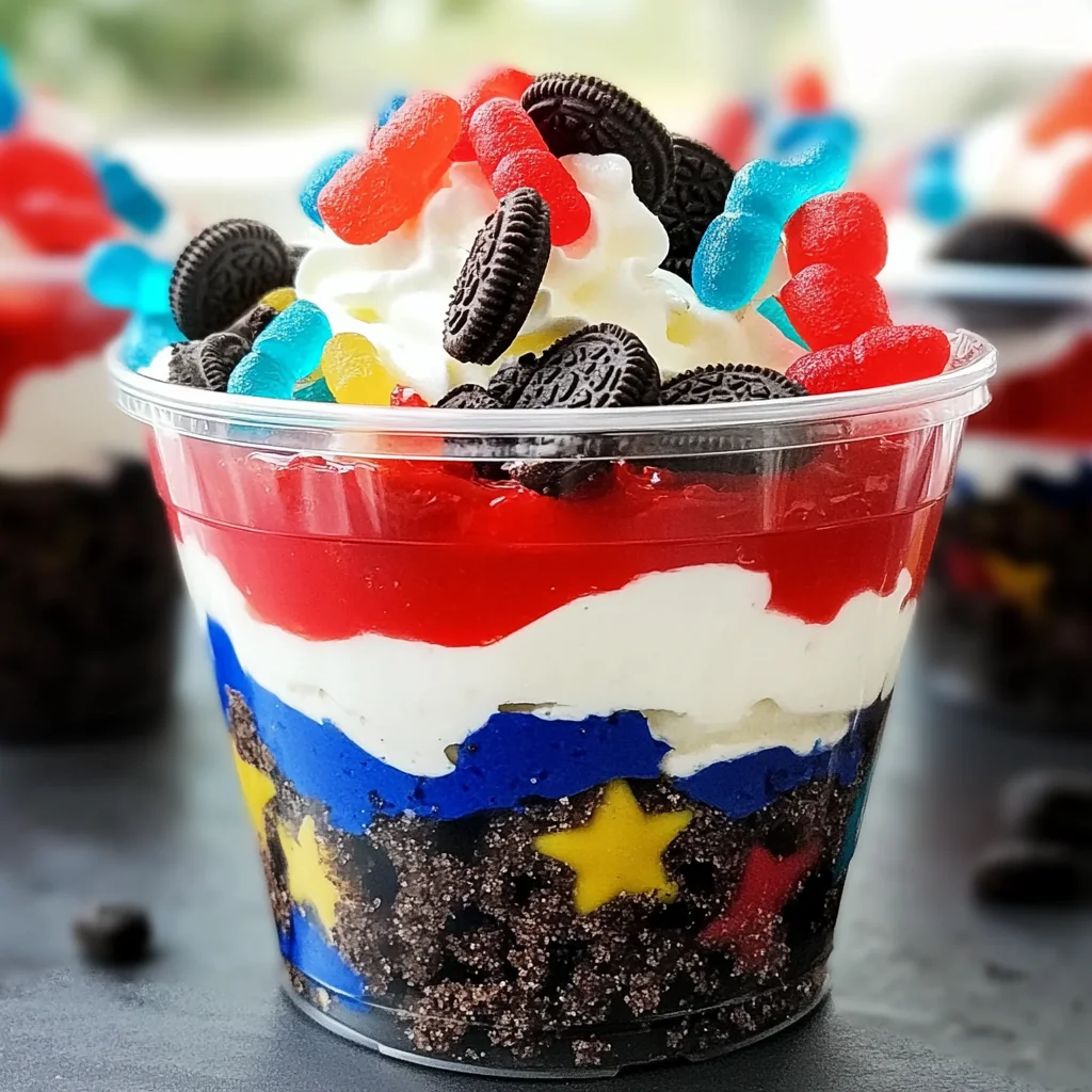 Red, White and Blue Dirt Cups