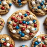 4th of July Monster Cookies with M&Ms