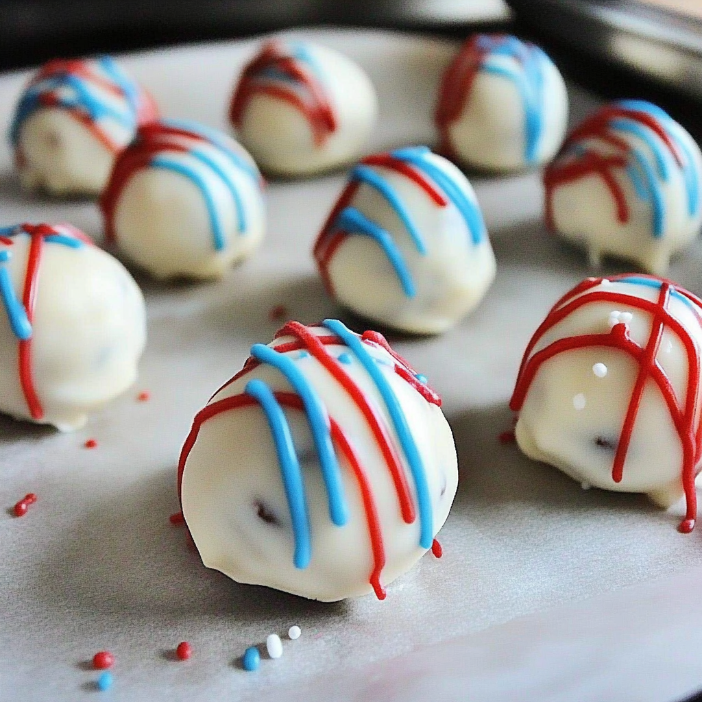 Vanilla Oreo Truffles for Independence Day Image