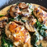 Blackstone Parmesan Chicken and Mushrooms