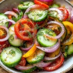 Cucumber and Tomato Salad with Red Onions