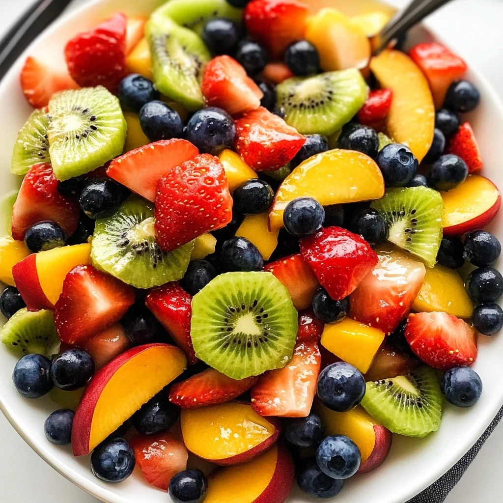 Fruit Salad with Honey Lime Dressing
