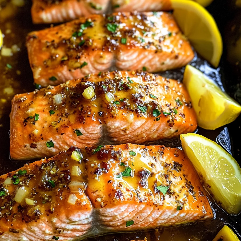 Honey Garlic Butter Baked Salmon
