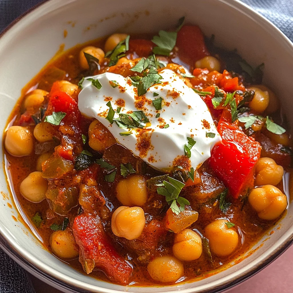 Moroccan Chickpea Stew with Harissa