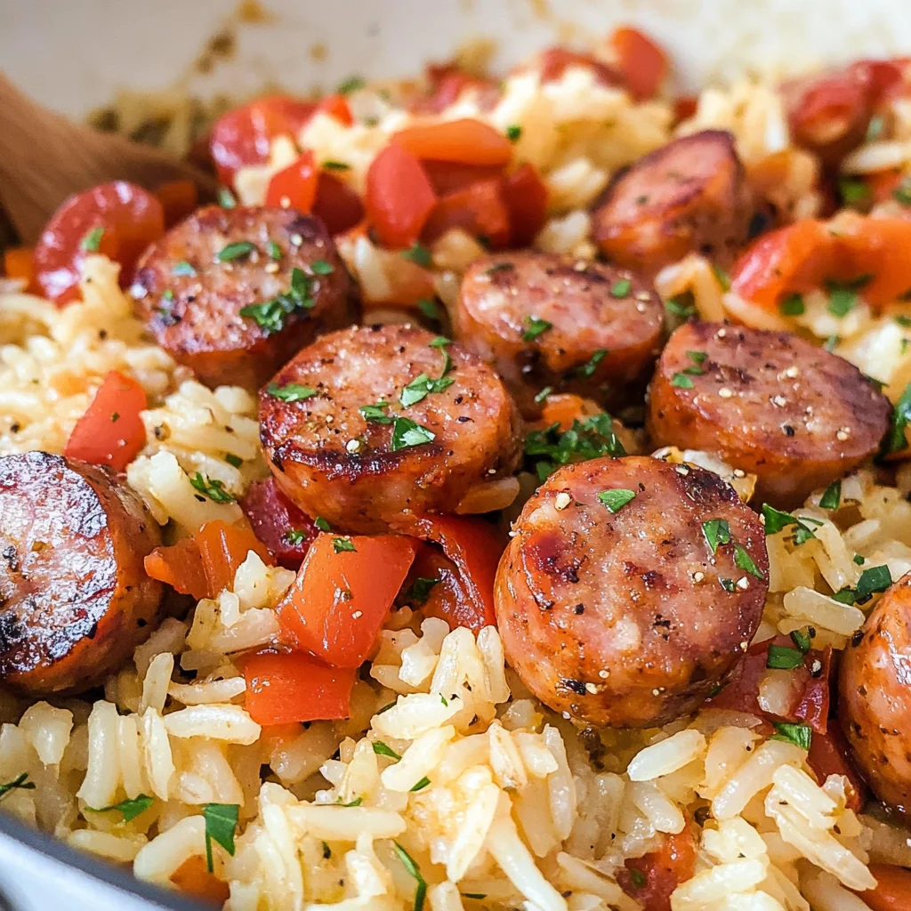 One Pot Smoked Sausage And Rice