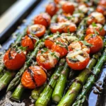 Parmesan Roasted Asparagus with Tomatoes & Balsamic