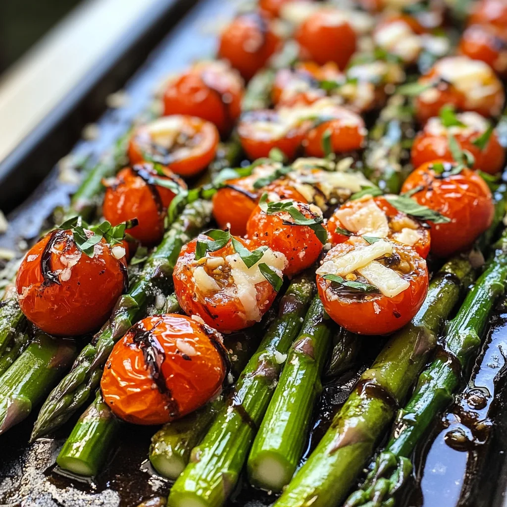 Parmesan Roasted Asparagus with Tomatoes & Balsamic