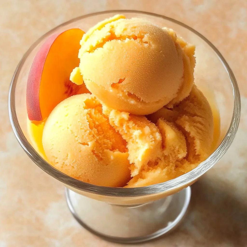 Peach Sorbet Recipe