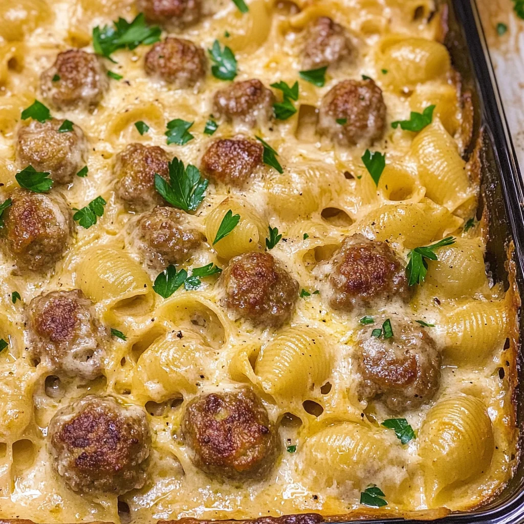 Swedish Meatball Pasta Bake