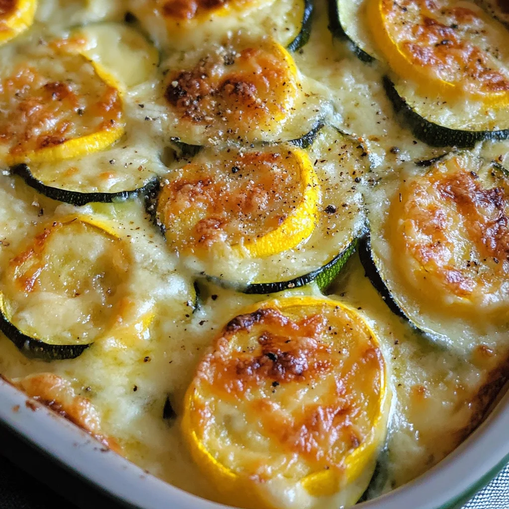 Zucchini and Yellow Squash Au Gratin