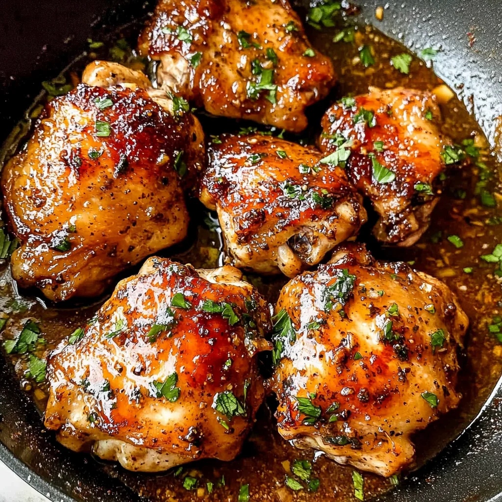 Apple Cider Glazed Chicken Thighs