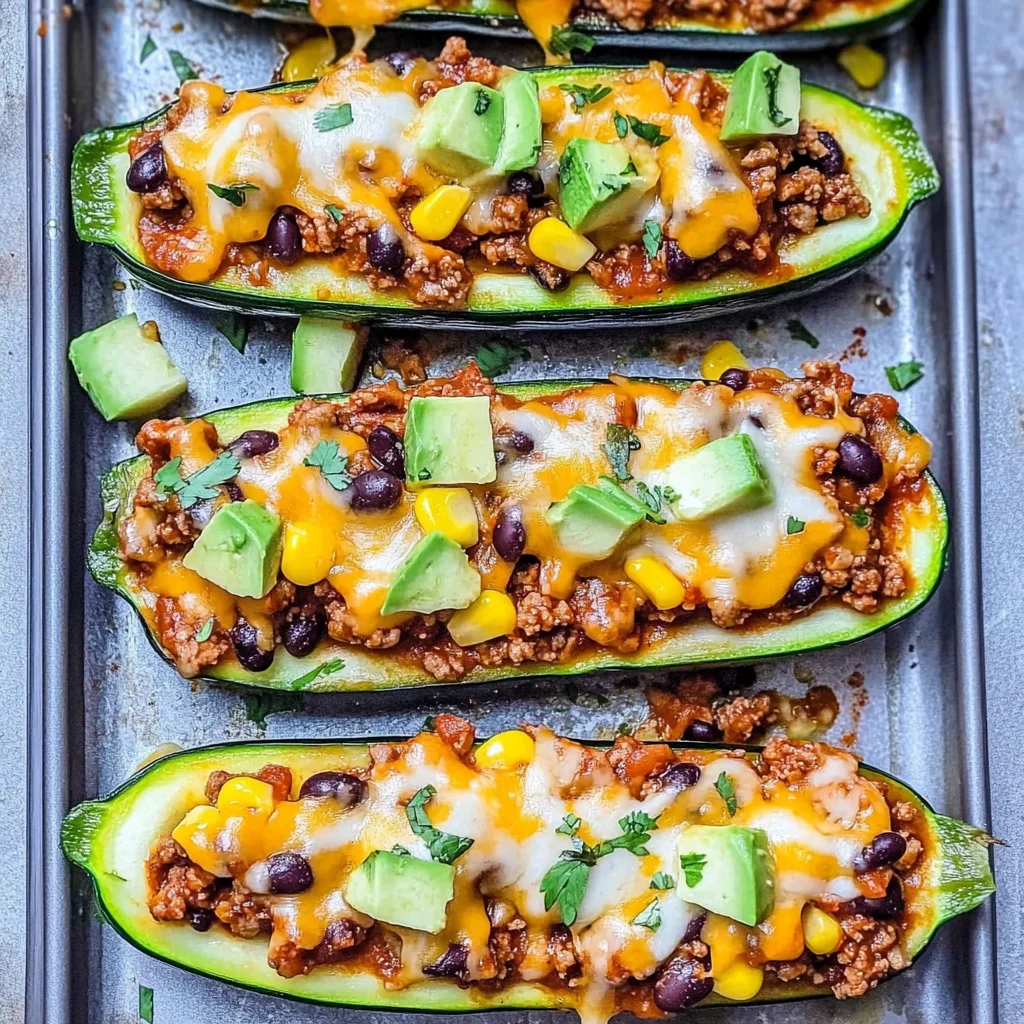 Burrito Zucchini Boats