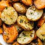 Garlic Herb Roasted Potatoes and Carrots
