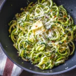 Garlic Parmesan Zoodles (4 Ingredient, 10 min)