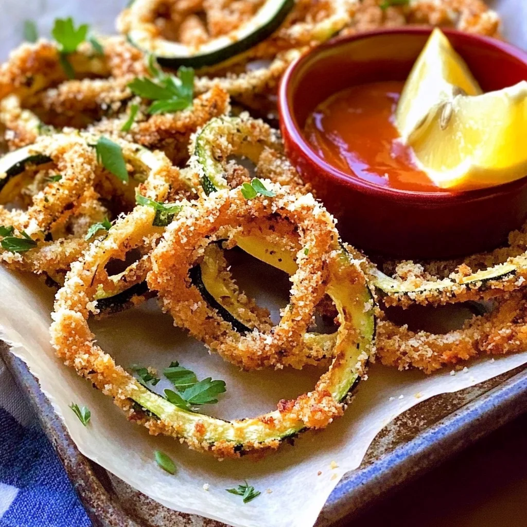 Lemony Baked Zucchini Curly Fries with Parmesan & Herbs