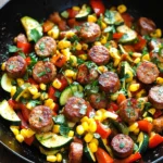 Sausage and Veggies Skillet - 30 Minute, One-Pan Meal