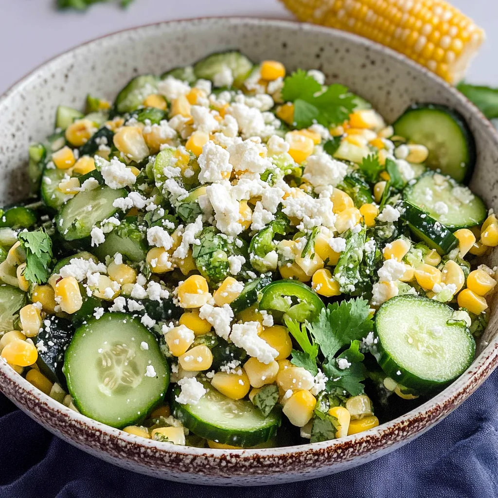 TexMex Cucumber and Corn Salad