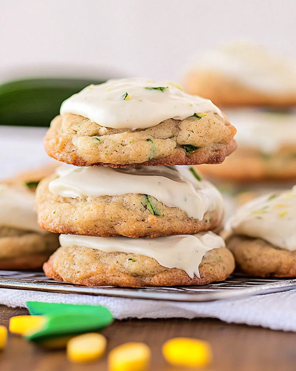 Zucchini Cookies with Cream Cheese Frosting