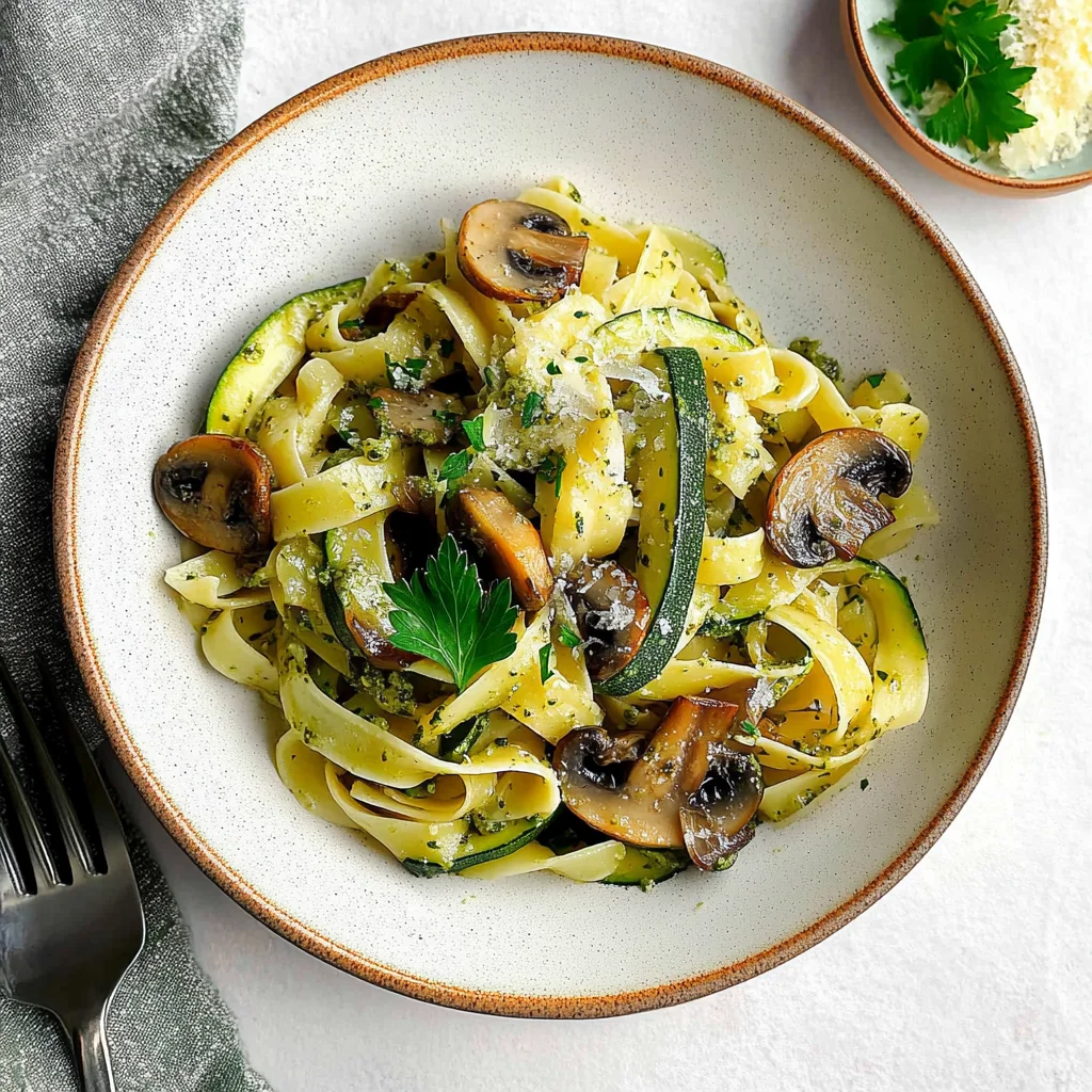 Zucchini Mushroom Pasta