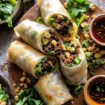 20 Minute Thai Basil Beef Rolls