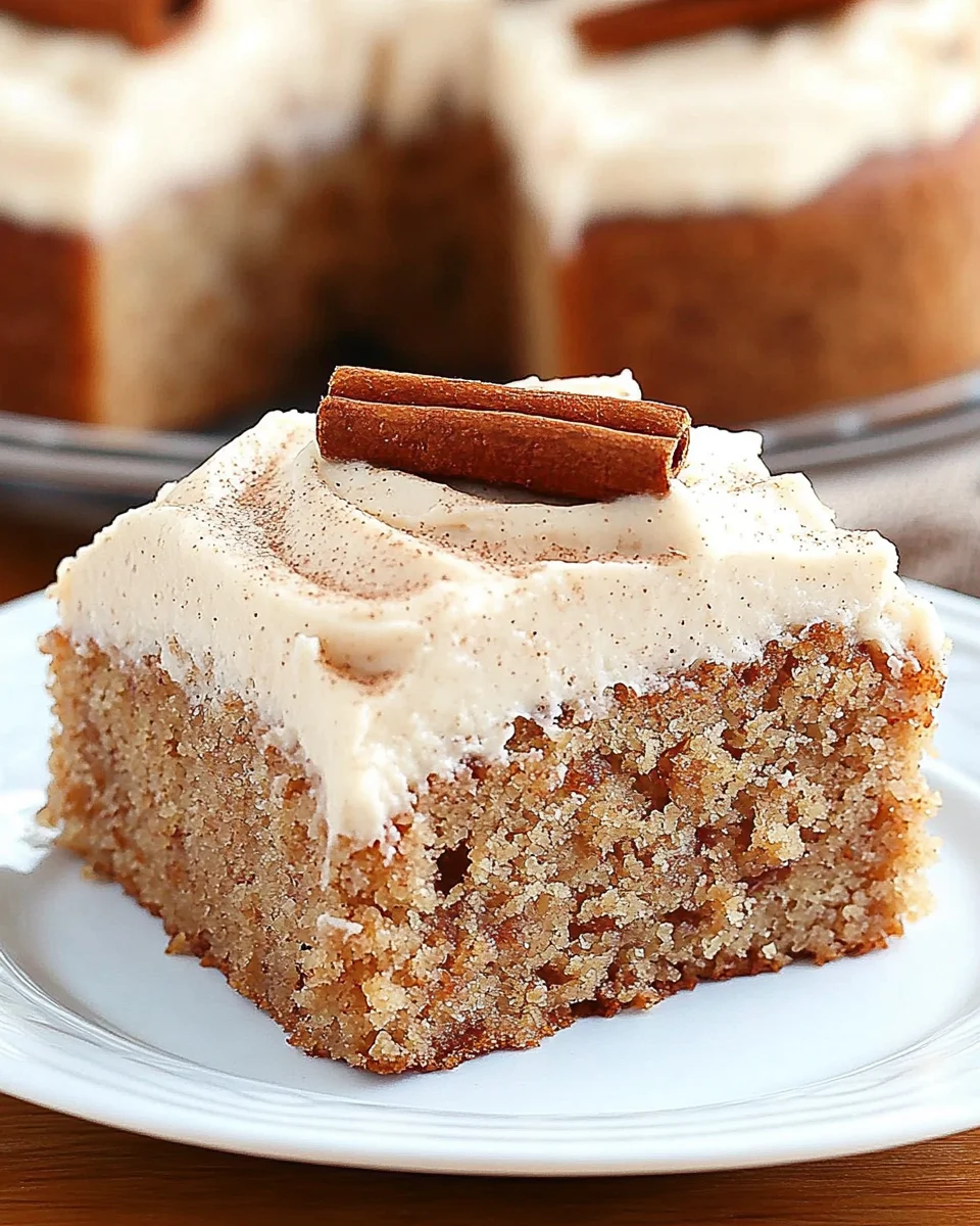 Applesauce Cake with Cinnamon Cream Cheese Frosting