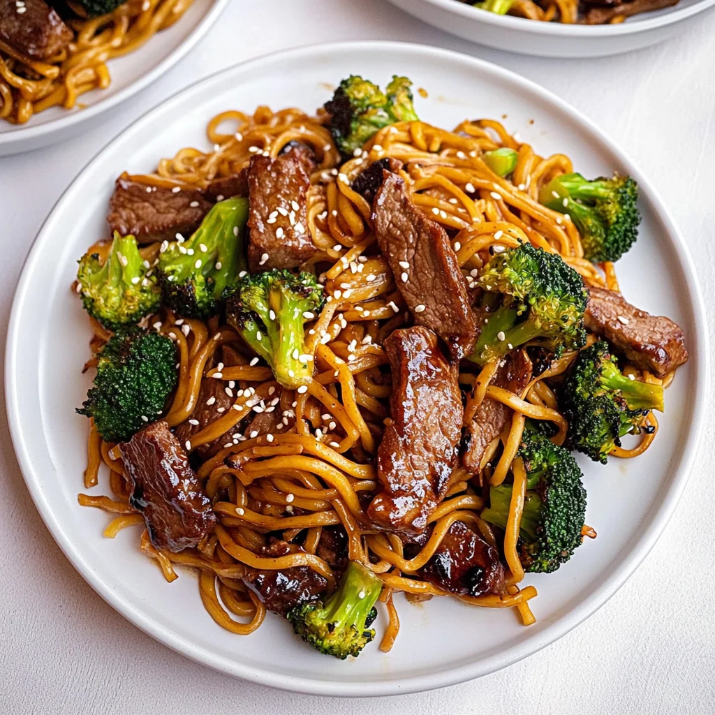 Beef and Broccoli Lo Mein Noodles