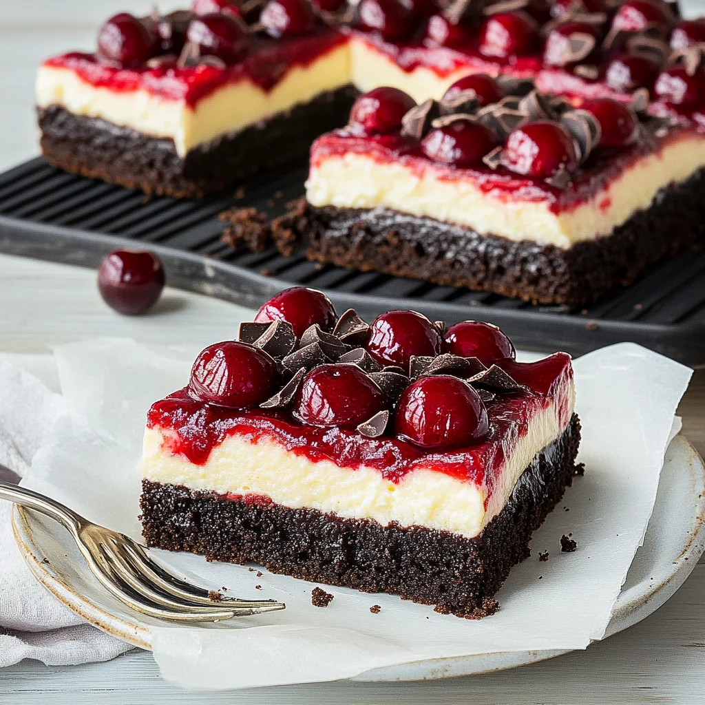 Black Forest Cheesecake Bars