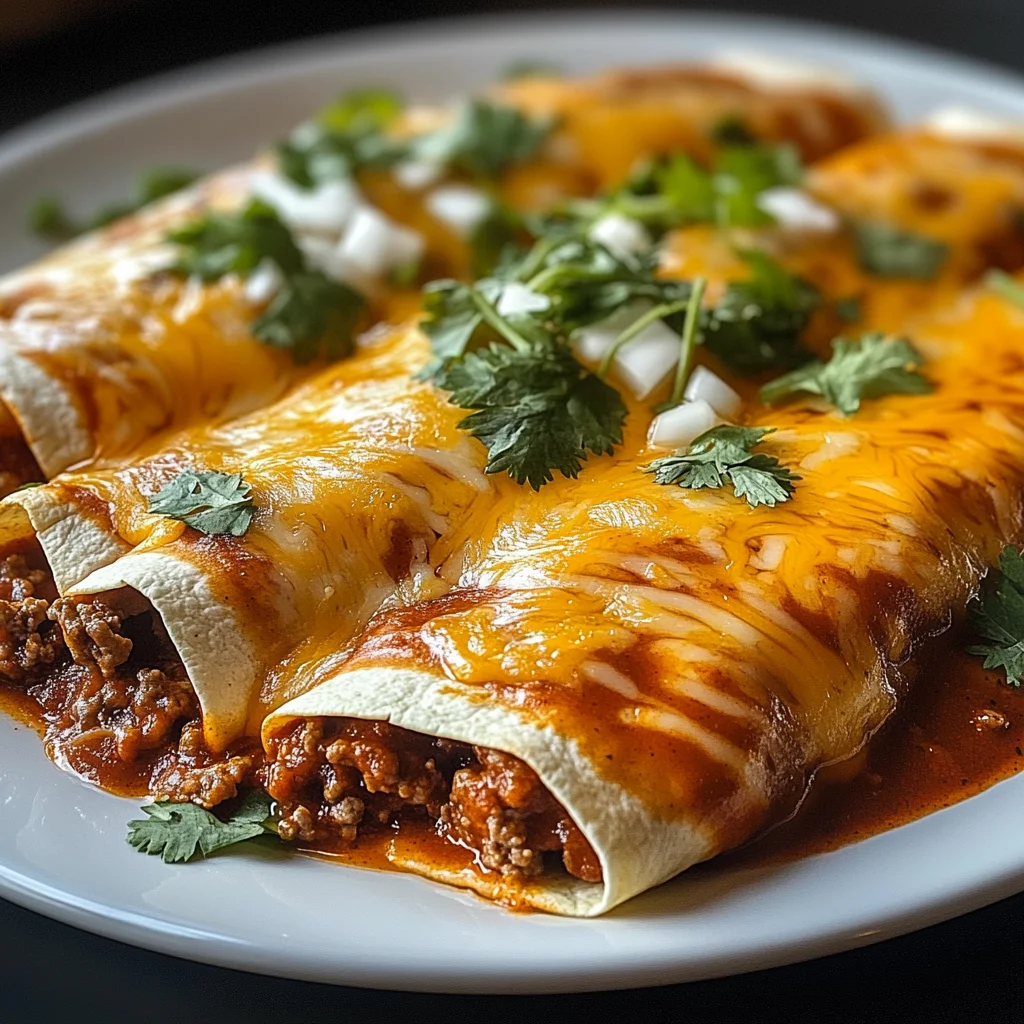 Easy Cheesy Beef Enchiladas