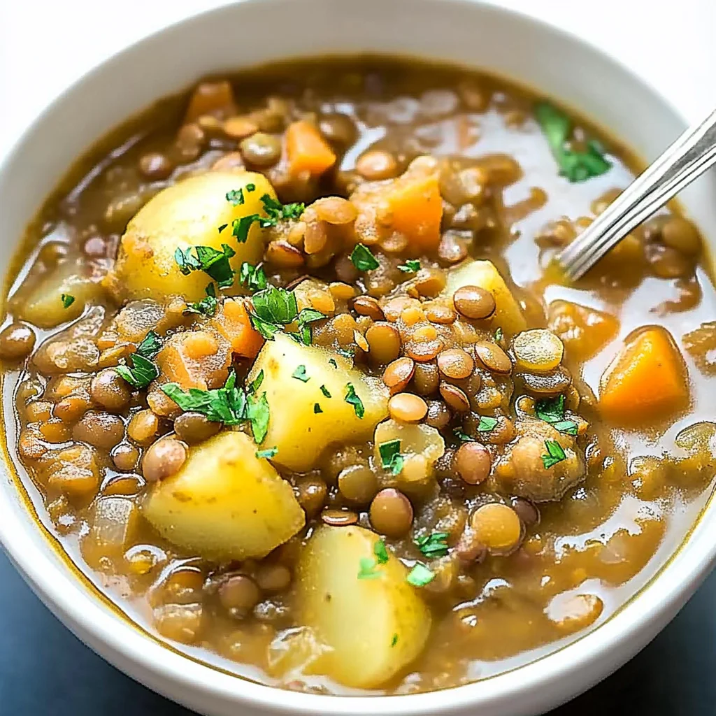 Easy Lentil Potato Soup Recipe