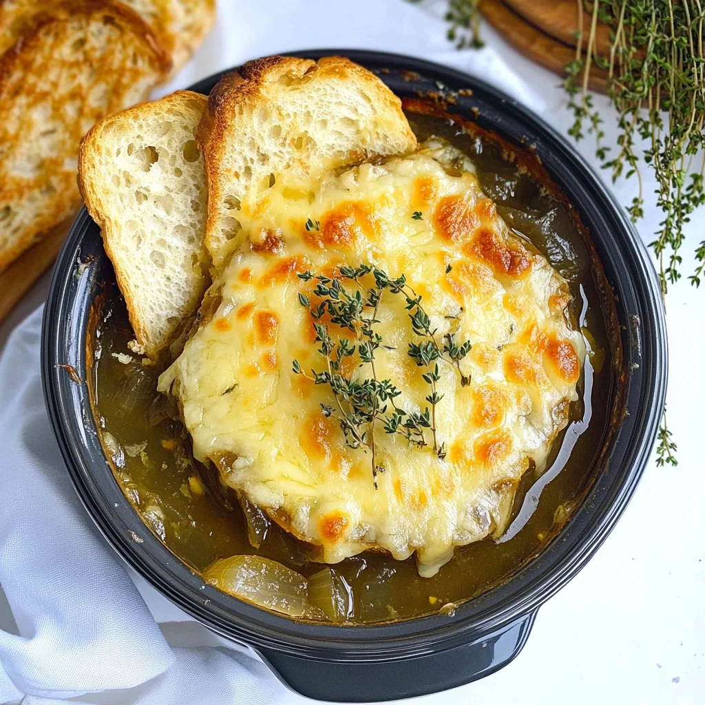 French Onion Soup {Easy Slow Cooker Recipe}