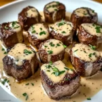 Garlic Butter Steak Bites with Parmesan Cream Sauce