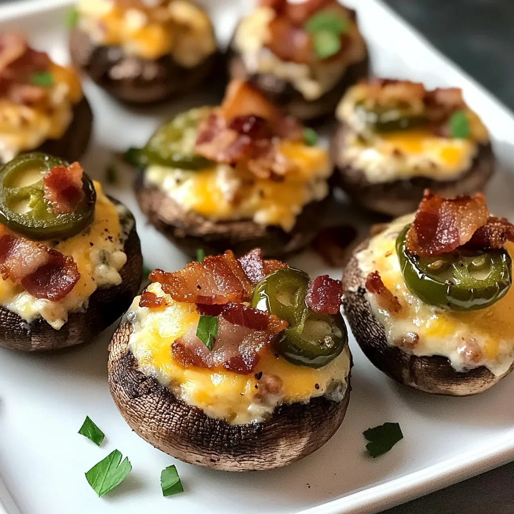 Jalapeno Popper Mushrooms