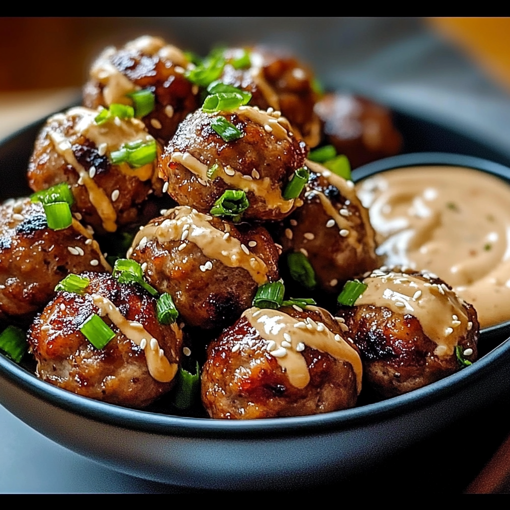 Korean BBQ Meatballs with Spicy Mayo Dip: A Flavor-Packed Beginner-Friendly Recipe