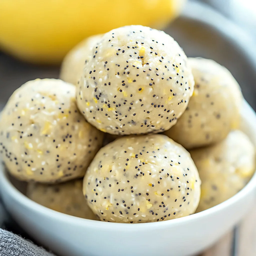 No-Bake Lemon Poppyseed Protein Balls