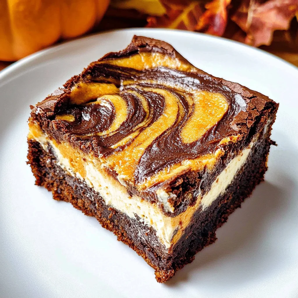 Pumpkin Cheesecake Brownies