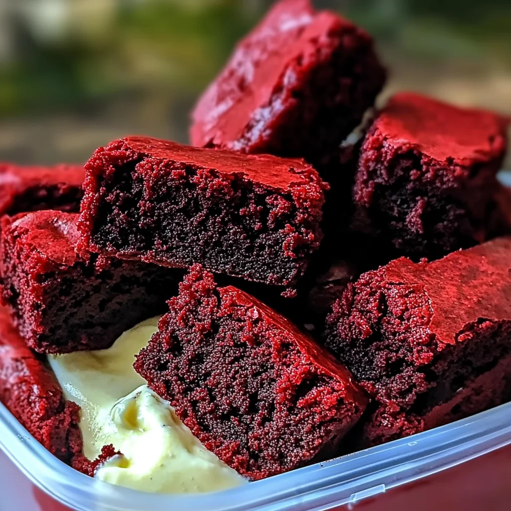 Red Velvet Brownie & Cheesecake Dip