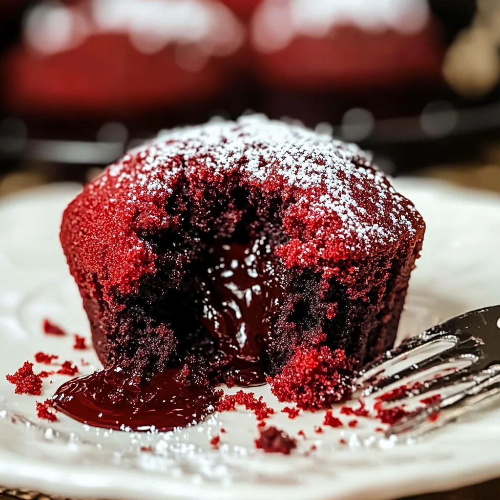 Red Velvet Molten Lava Cupcakes Recipe