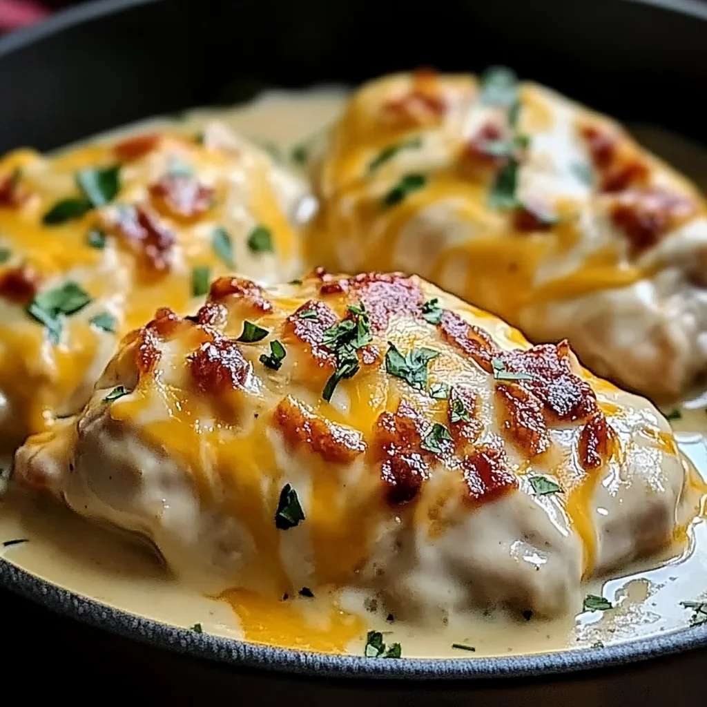 Smothered Cheesy Sour Cream Chicken
