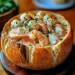 Stuffed Seafood Soup Bread Bowl