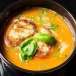 Tomato Soup with Roasted Garlic and Basil