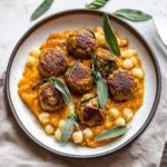 Turkey Meatballs in Pumpkin Sage Sauce