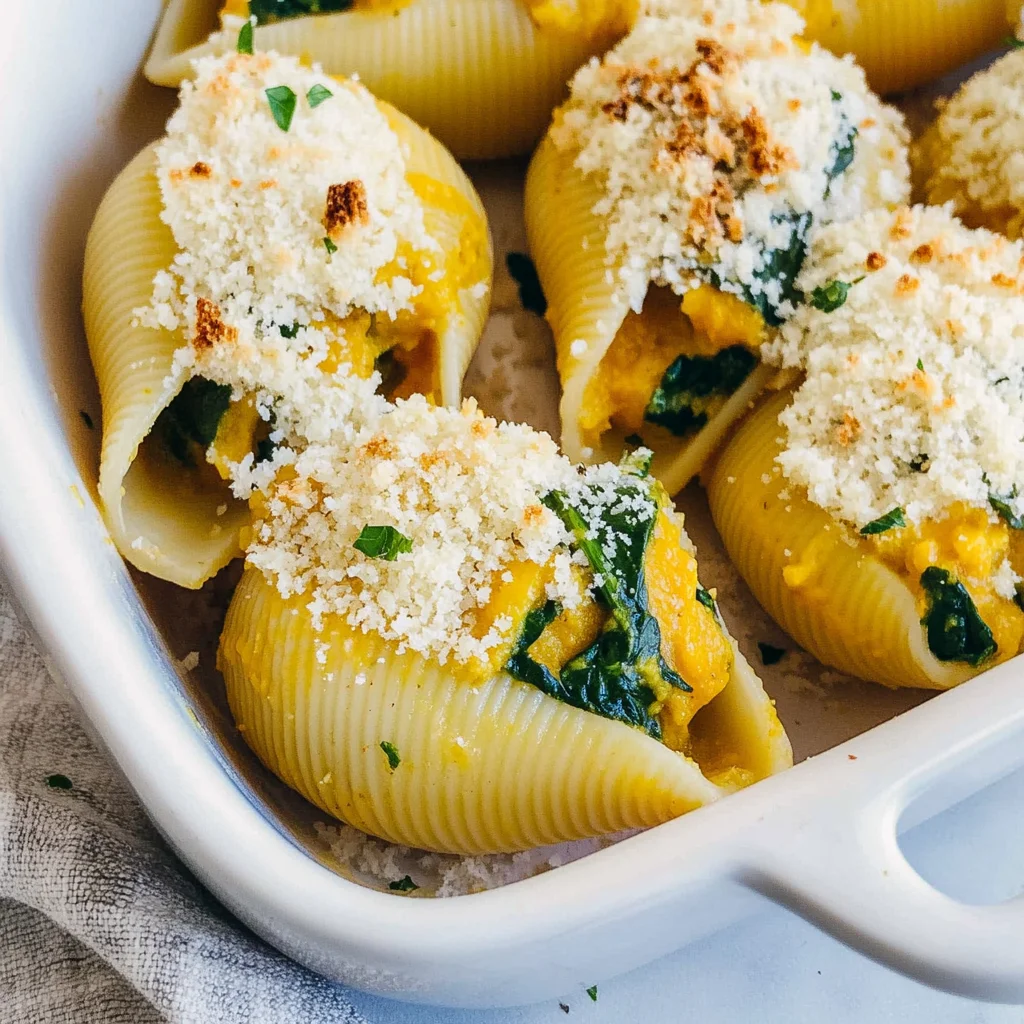 Vegan Pumpkin Stuffed Shells