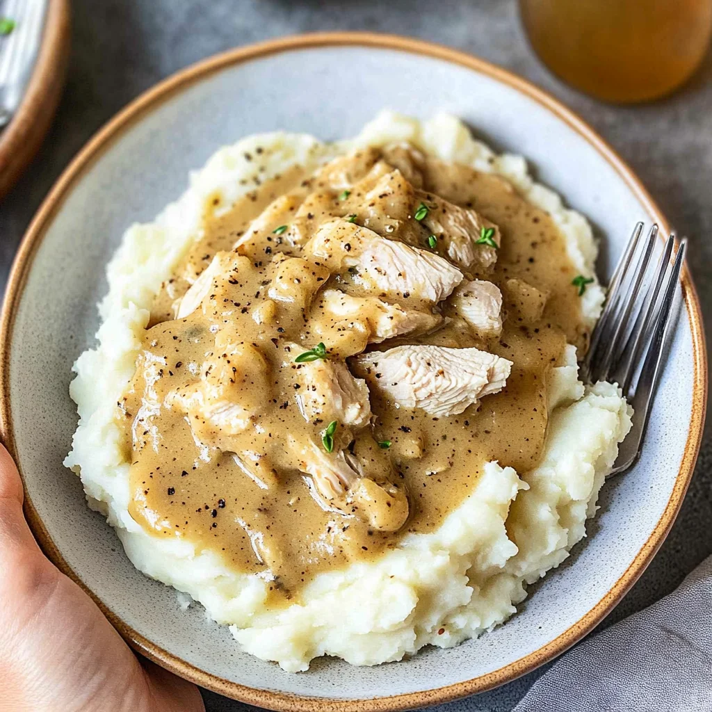 Chicken and Gravy (over mashed potatoes)