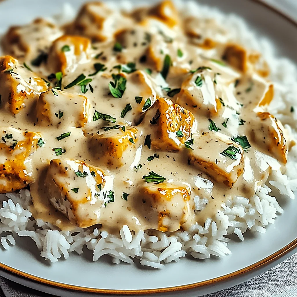 Creamy Smothered Chicken and Rice