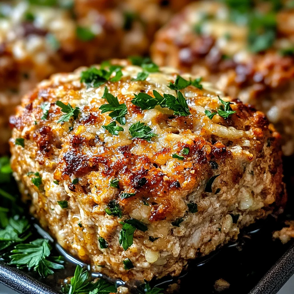 Garlic Parmesan Chicken Meatloaves